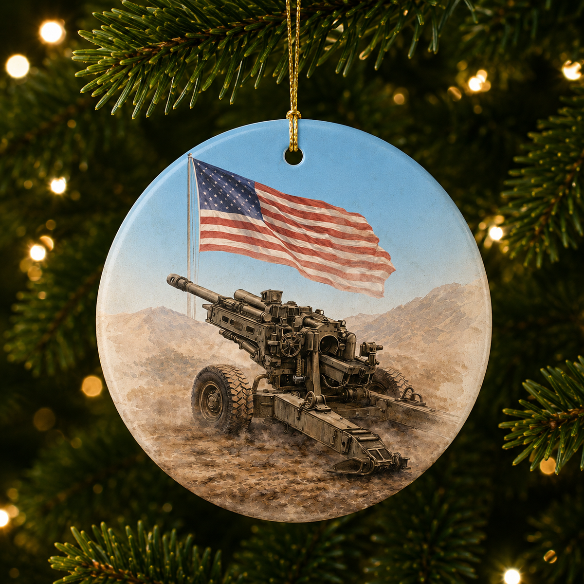 Field Artillery Howitzer Ornament | Military Christmas Gift | Veteran Gift