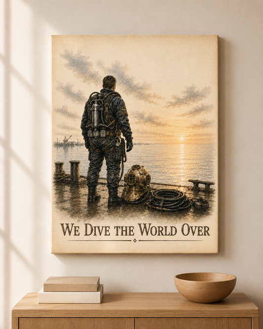 Naval Diver | Fine Art Canvas Print | Military Heritage Collection