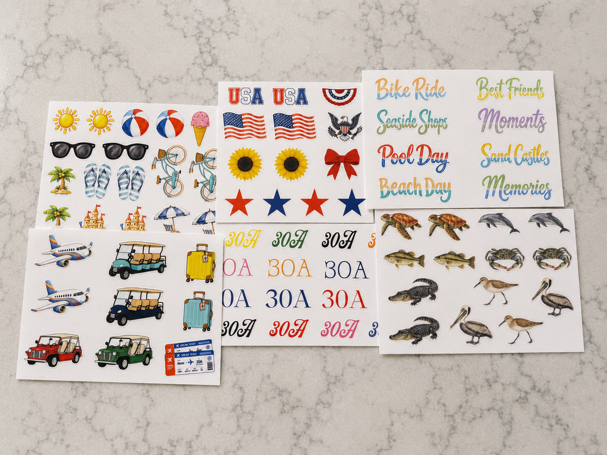 30A Florida Vacation Memory Journal | Handmade Interactive Beach Keepsake