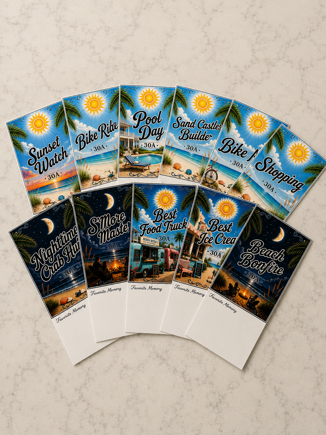 30A Florida Vacation Memory Journal | Handmade Interactive Beach Keepsake