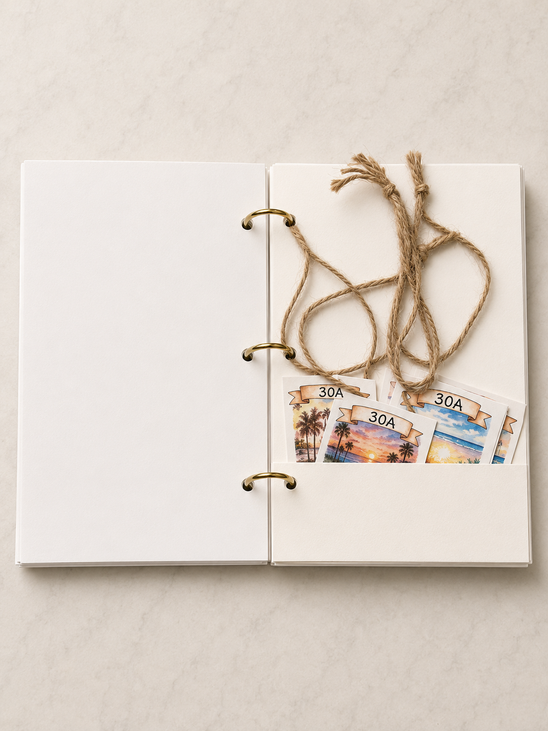 30A Florida Vacation Memory Journal | Handmade Interactive Beach Keepsake