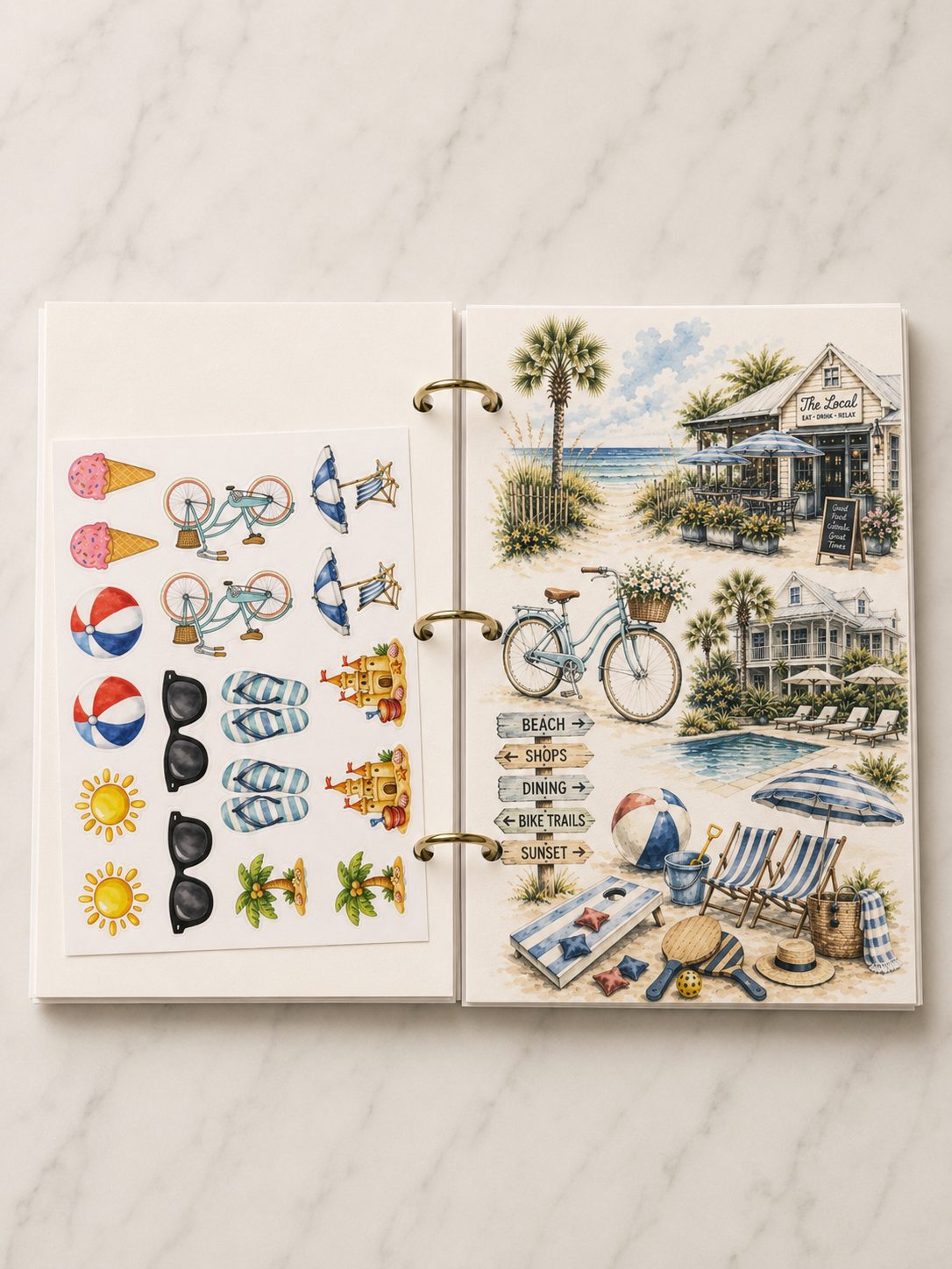 30A Florida Vacation Memory Journal | Handmade Interactive Beach Keepsake