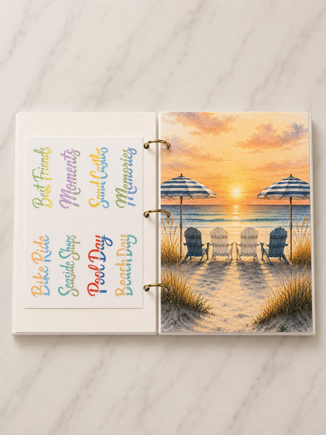30A Florida Vacation Memory Journal | Handmade Interactive Beach Keepsake
