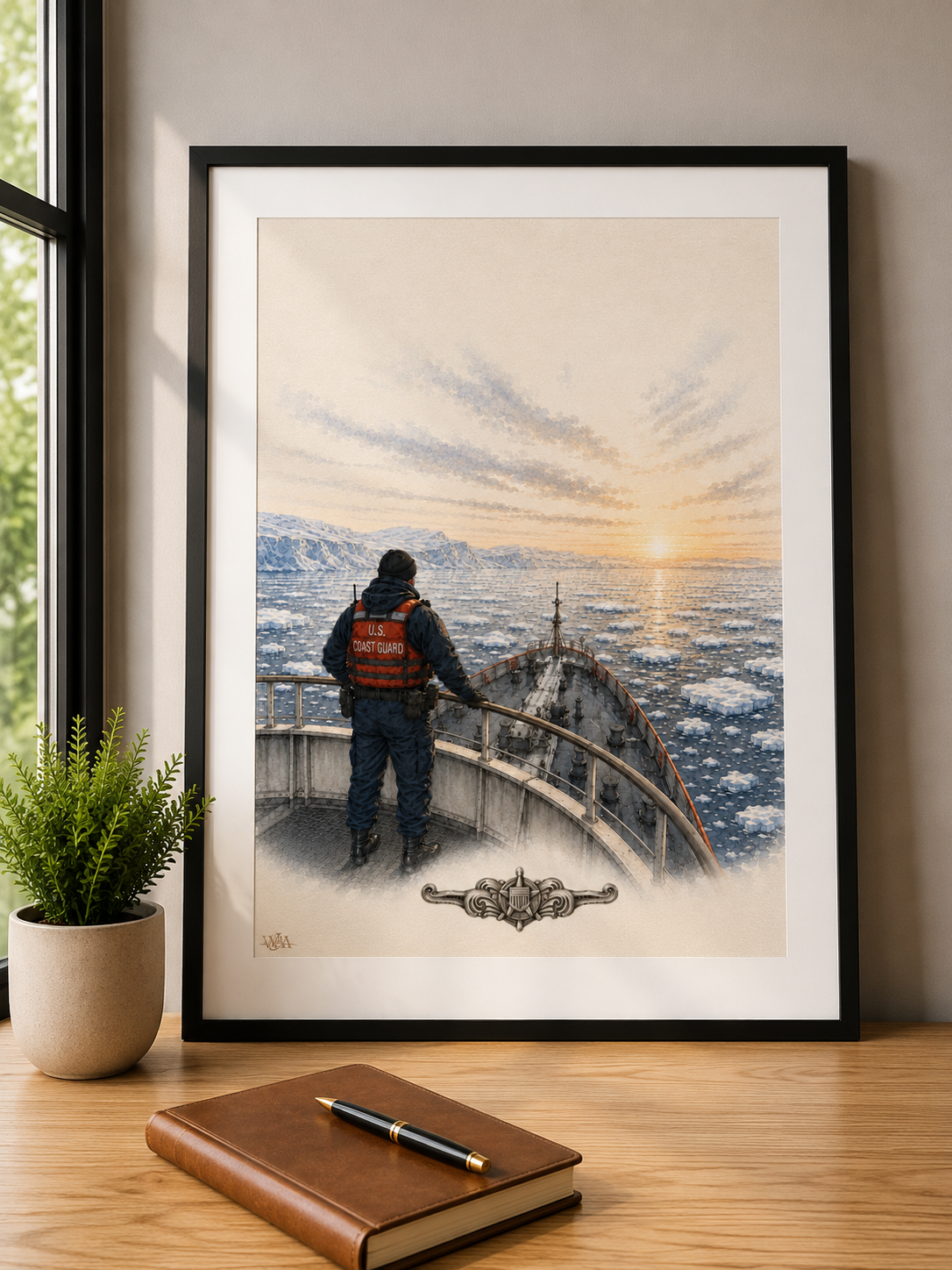 Polar Icebreaker Standing Watch | Rolled Fine Art Print