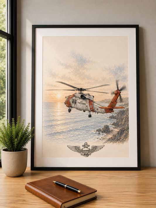 MH-60 Jayhawk | Rolled Fine Art Print | Military Heritage Collection