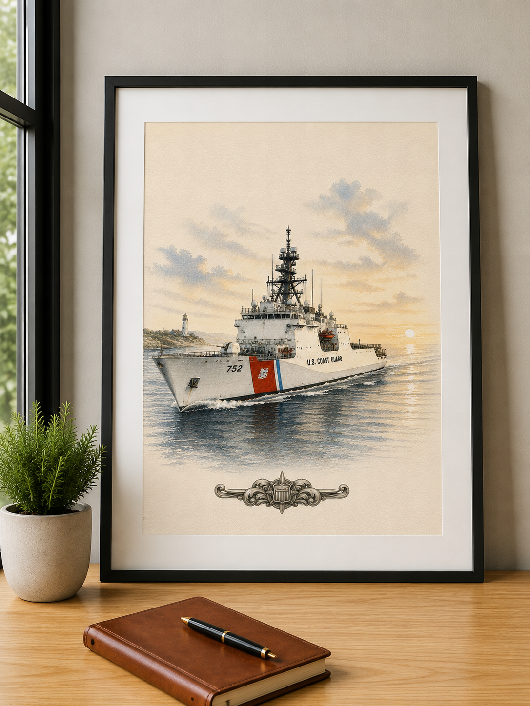 Cutter “Out to Sea” | Rolled Fine Art Print | Maritime Wall Art