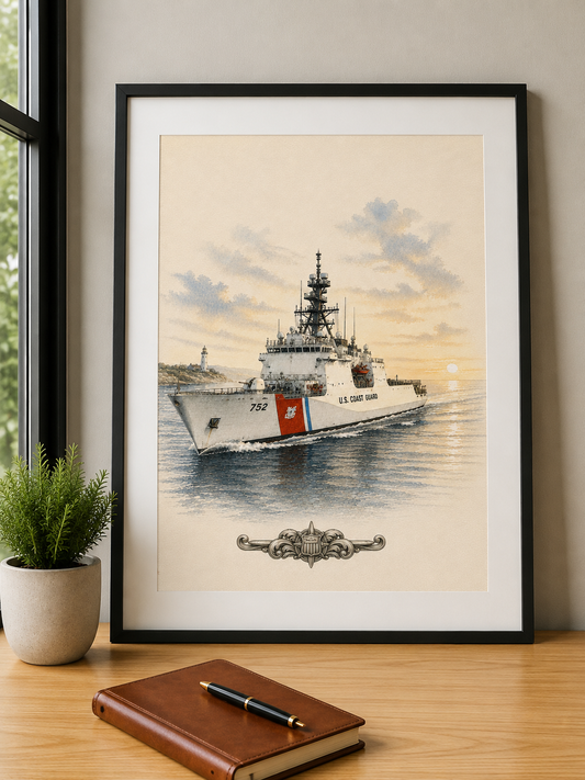 Cutter “Out to Sea” | Rolled Fine Art Print | Maritime Wall Art