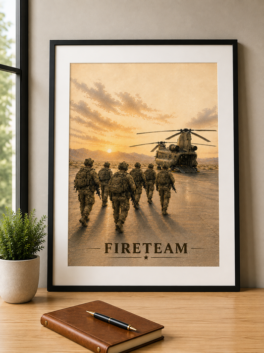 Fire Team “Mission Ready” | Military Fine Art Print