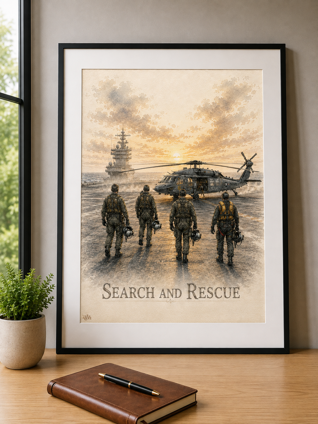 Search & Rescue Aircrew “Flight Deck” | Military Fine Art Print