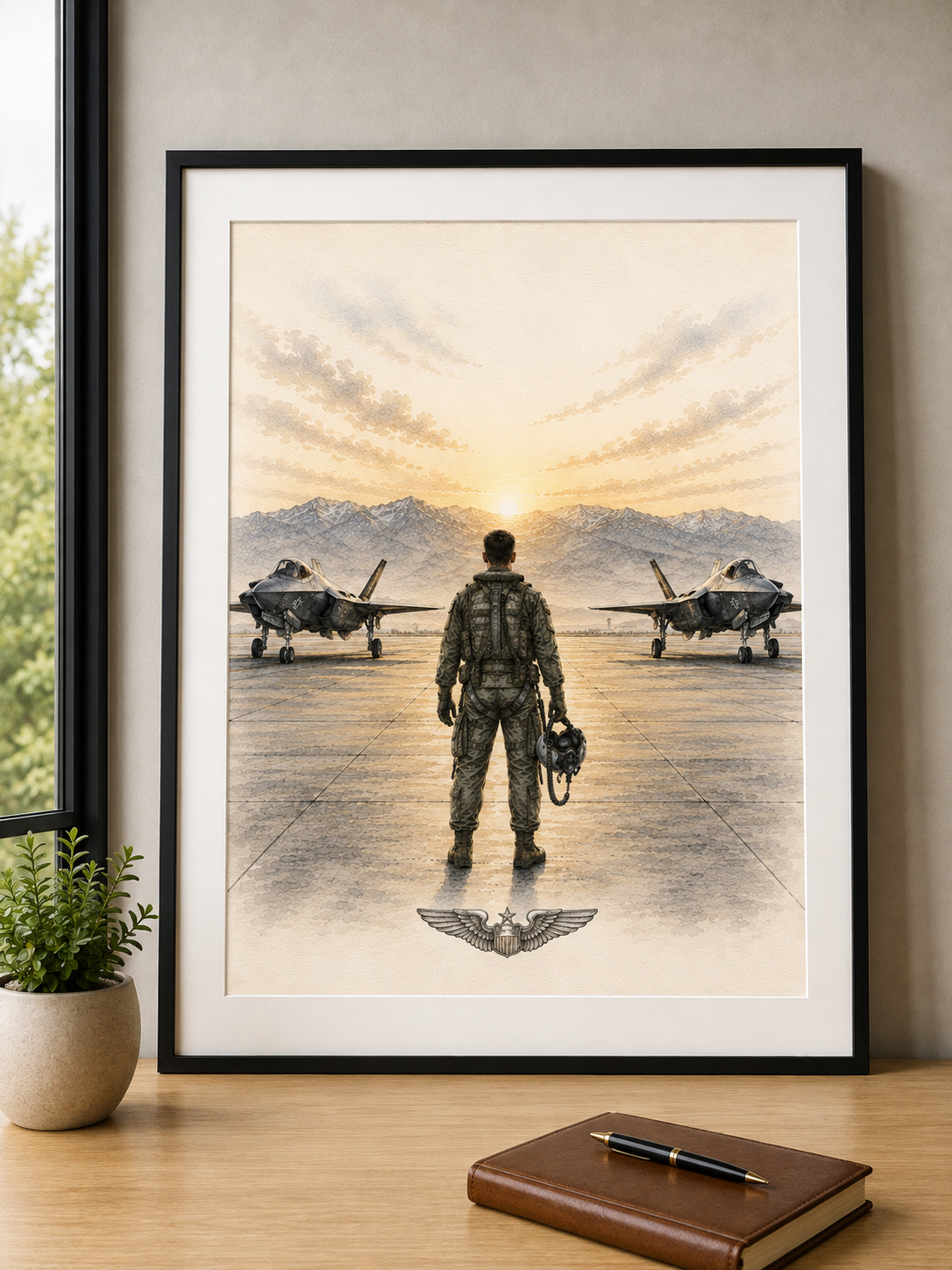 F-35 Pilot “At Sunrise” | Rolled Fine Art Print