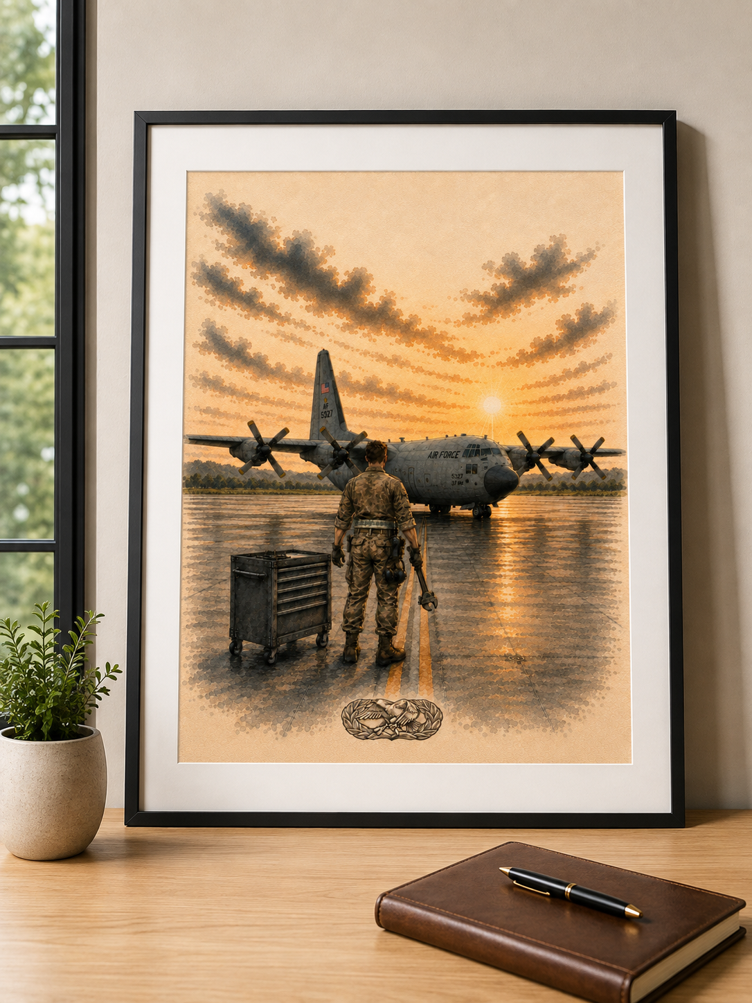 C-130 Aircraft Maintainer “First Light” | Fine Art Print