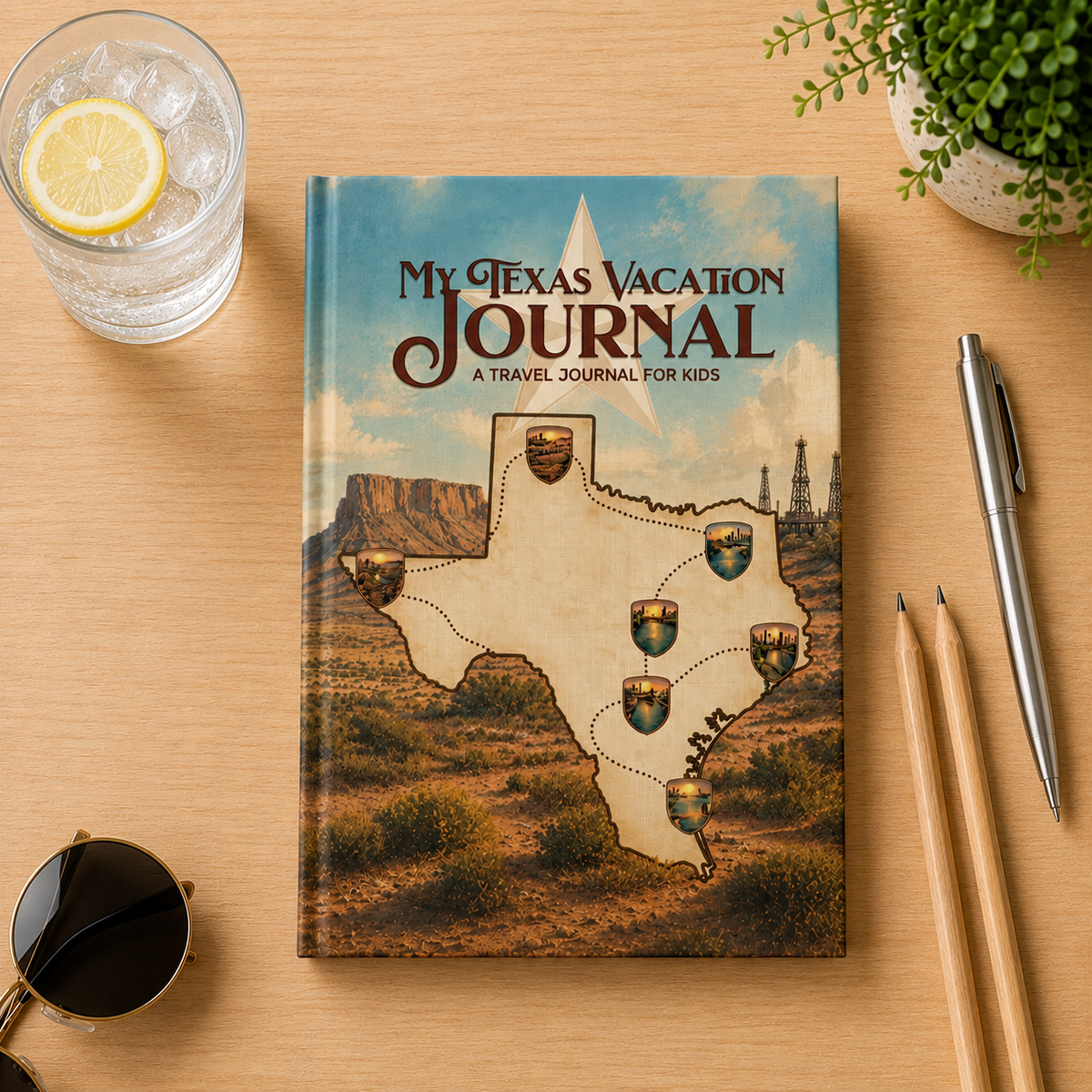 My Texas Vacation Hardcover Journal | Travel & Road Trip Notebook