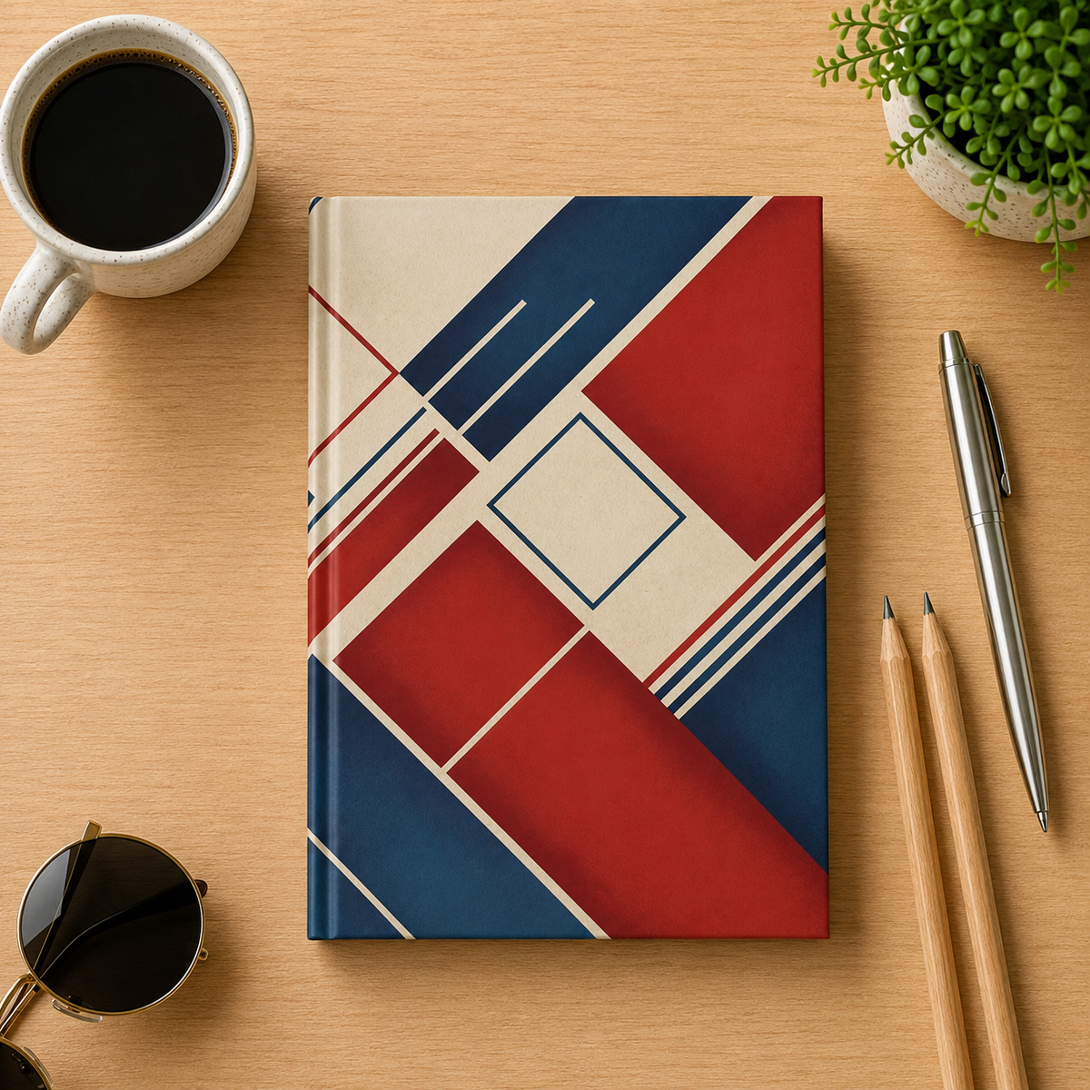 Retro Americana Journal | Mid-Century Modern Geometric Notebook