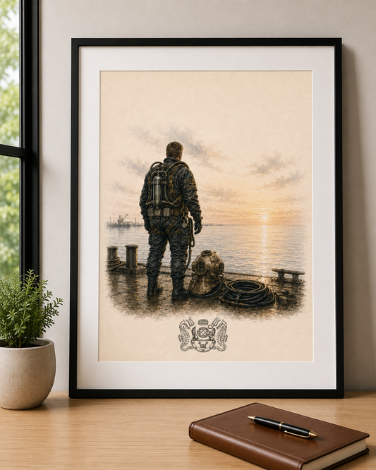 Naval Diver | Rolled Fine Art Print | Military Heritage Collection
