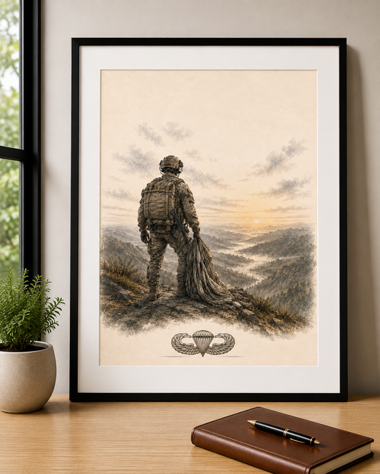 Airborne Jump Badge | Fine Art Print | Military Heritage Collection
