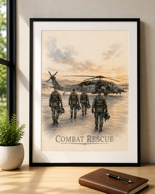 Combat Rescue Aircrew | Fine Art Print | Military Heritage