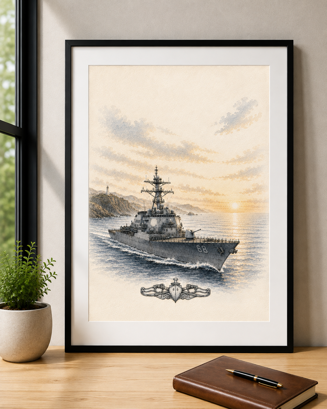 Naval Destroyer | Rolled Fine Art Print | Military Heritage Collection