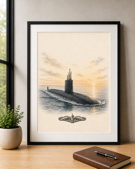 Virginia-Class Submarine | Fine Art Print | Military Heritage