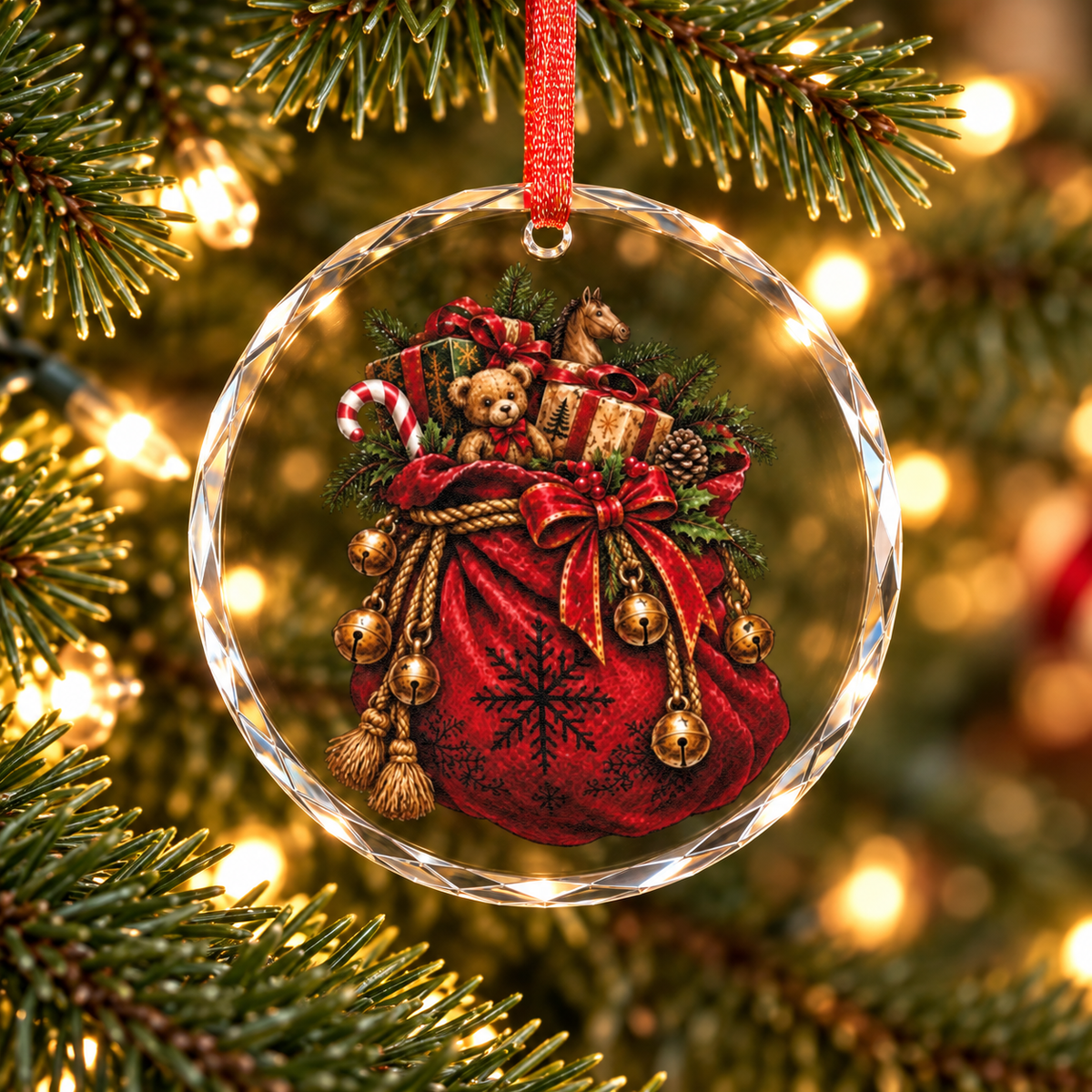 Krampus Sack of Gifts | Gothmas Gothic Glass Ornament