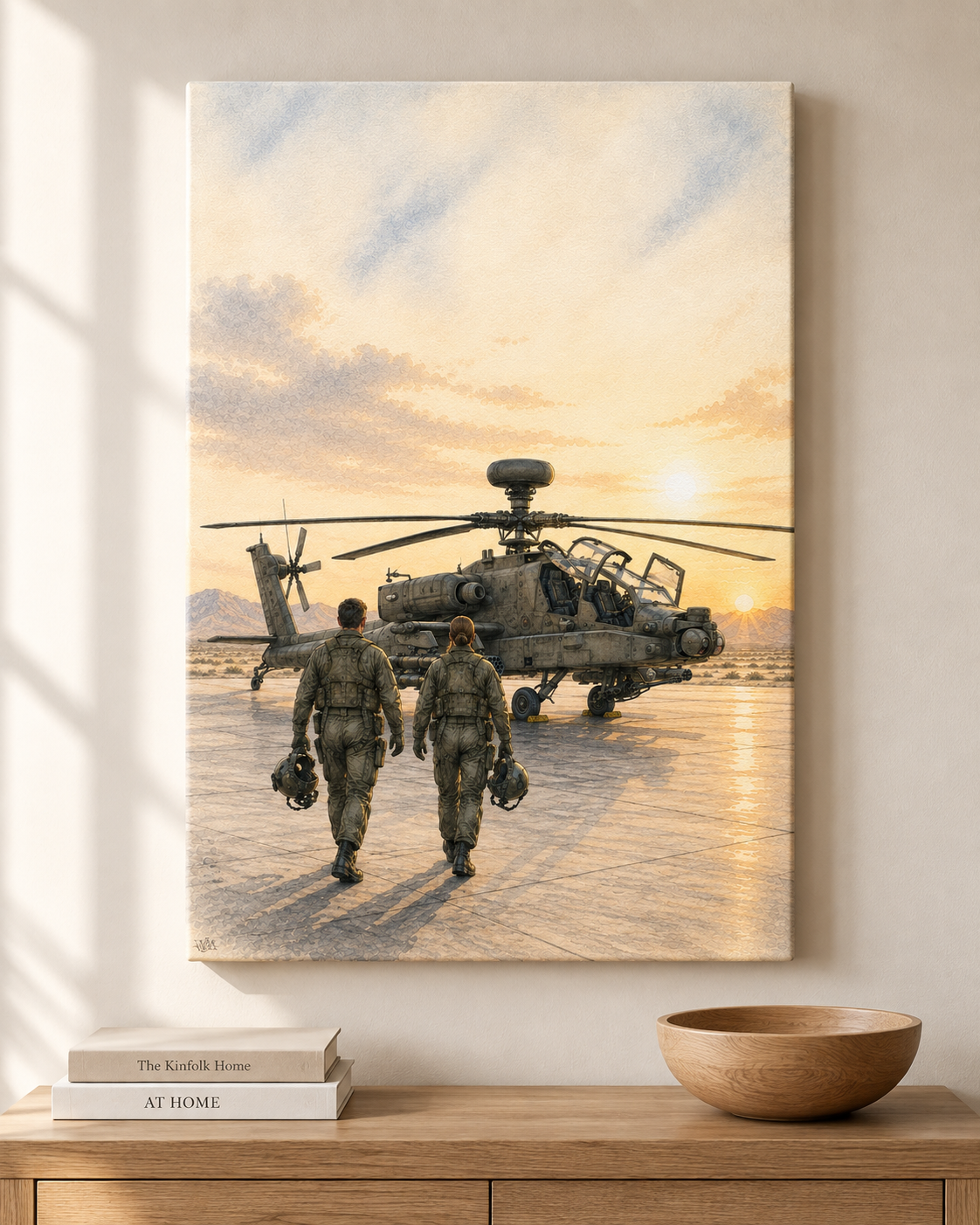 Attack Helicopter Aircrew | Military Aviation Canvas Art