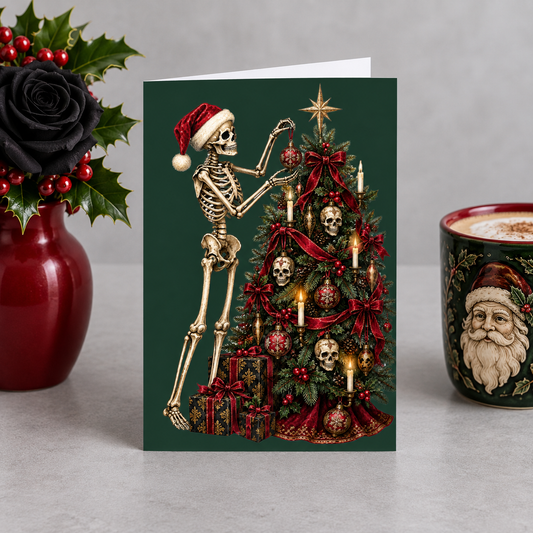 Gothmas Skeleton Christmas | Gothic Christmas Cards Set of 10