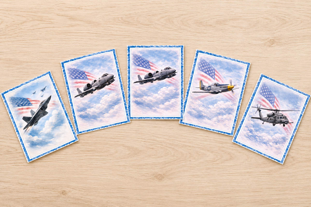 Military Aviation Heritage | Note Card Set of 5