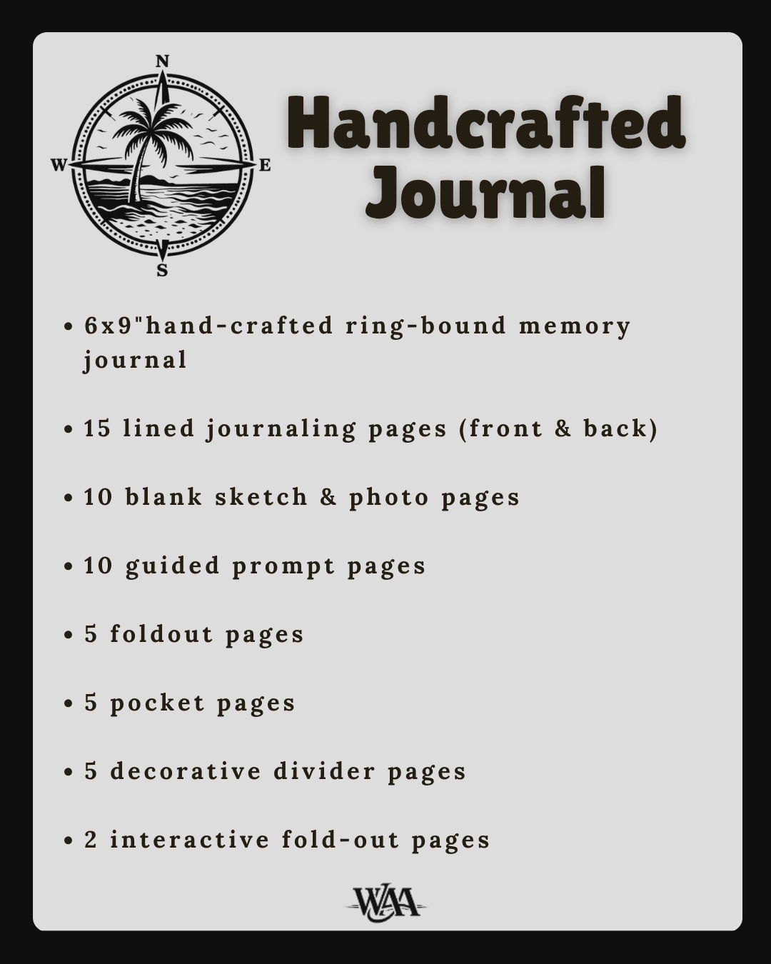 30A Florida Vacation Memory Journal | Handmade Interactive Beach Keepsake
