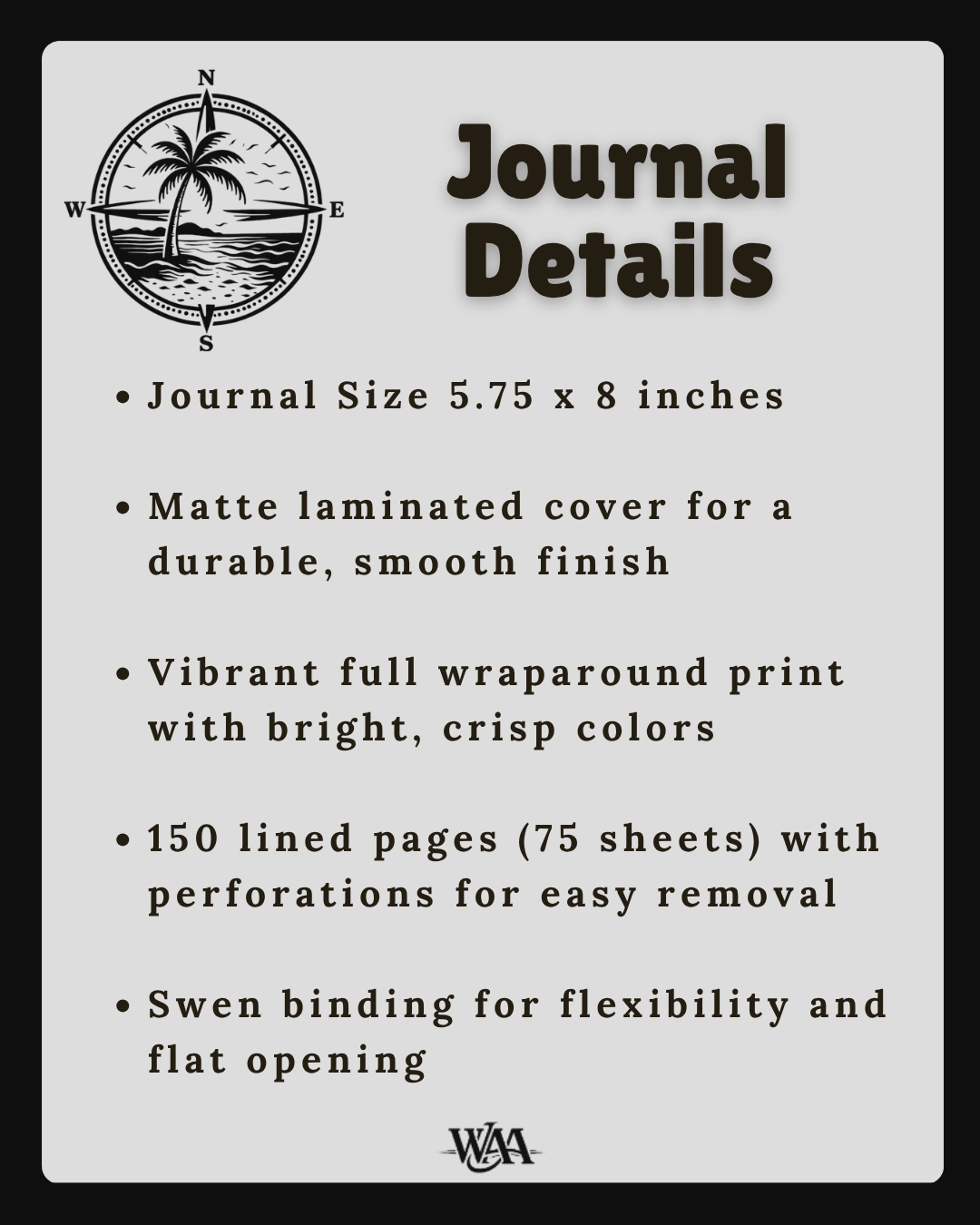 Rosemary Beach, Florida Hardcover Journal | 30A Vacation & Travel Notebook